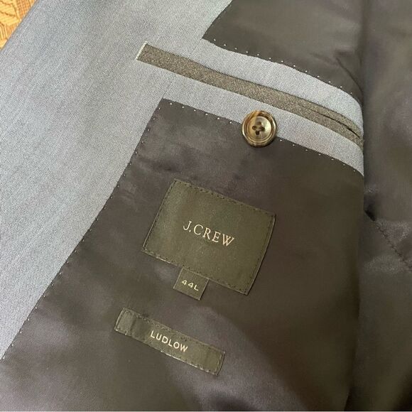 J Crew Ludlow Blazer Sport Coat Men’s Blazer 44L Blue American Woolens 2 Btn - Picture 13 of 14